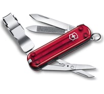 Полупрозрачный красный нож 65 мм 8 функций Victorinox Classic Nail Clip 580 0.6463.T