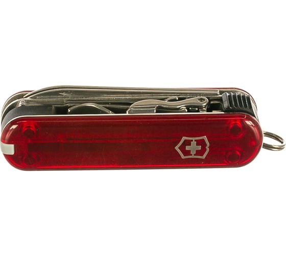 Полупрозрачный красный нож 65 мм 8 функций Victorinox Classic Nail Clip 580 0.6463.T