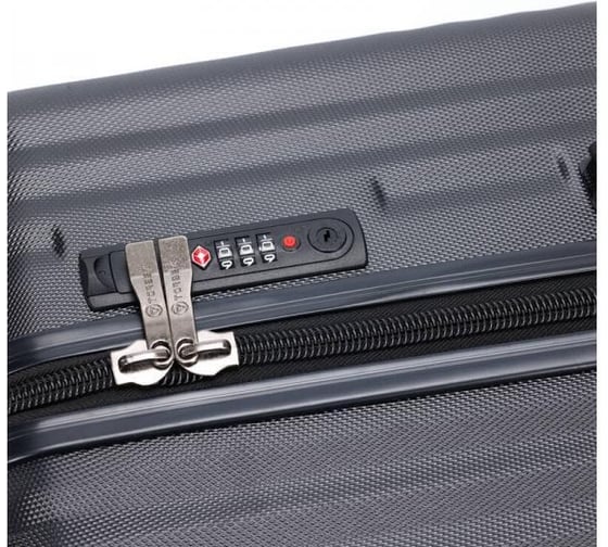 Чемодан Torber Lama, черный, ABS-пластик, 43x25.5x67 см, 62 л T1919M-Black