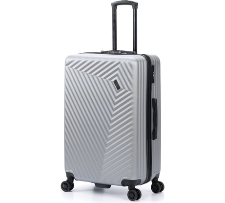 Чемодан Torber Lama, серебристый, ABS-пластик, 49x29,5x77 см, 92 л T1919L-Silver