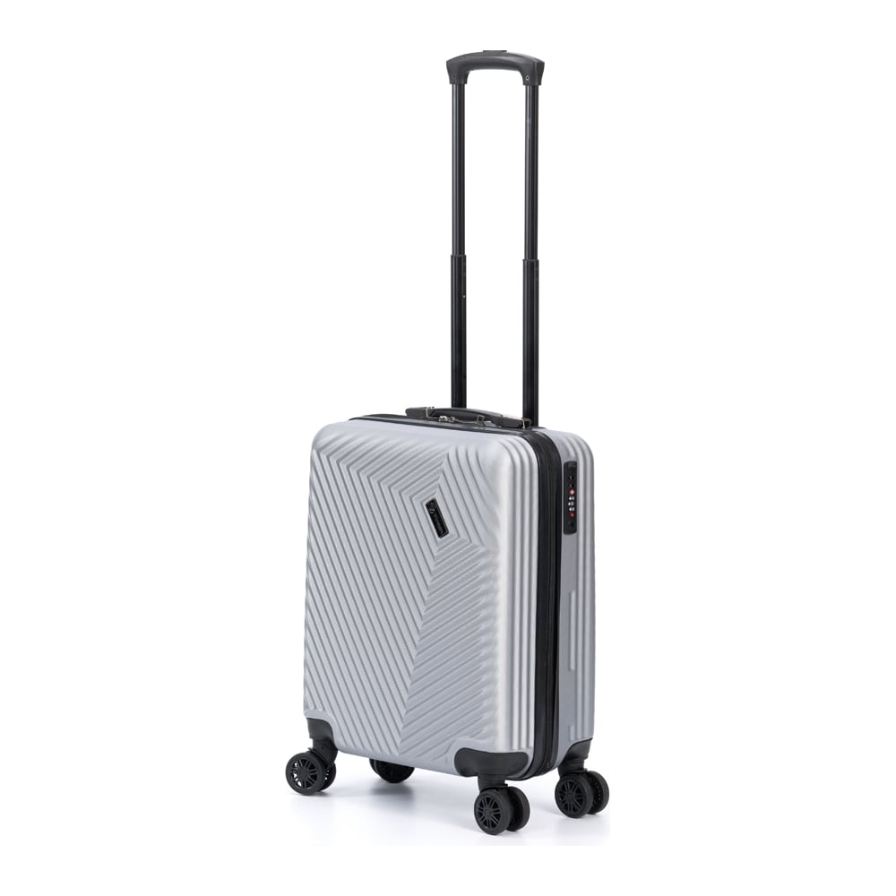Чемодан Torber Lama, серебристый, ABS-пластик, 38x21x55 см, 37 л T1919S ...