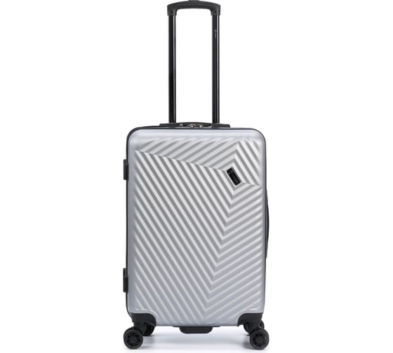 Чемодан Torber Lama, серебристый, ABS-пластик, 43x25.5x67 см, 62 л T1919M-Silver