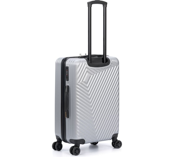 Чемодан Torber Lama, серебристый, ABS-пластик, 43x25.5x67 см, 62 л T1919M-Silver