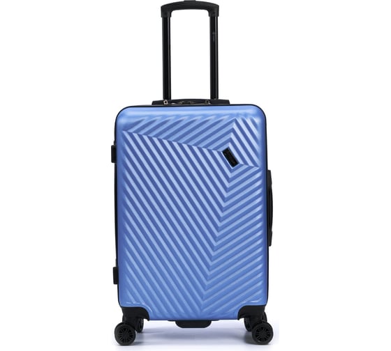 Чемодан Torber Lama, синий, ABS-пластик, 43x25,5x67 см, 62 л T1919M-Blue