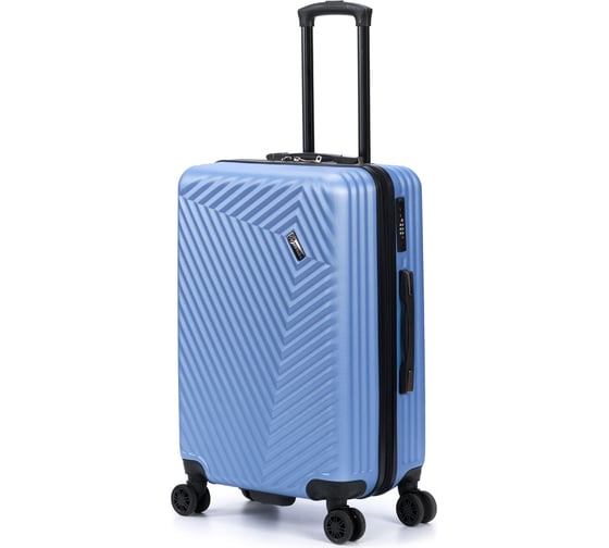 Чемодан Torber Lama, синий, ABS-пластик, 43x25,5x67 см, 62 л T1919M-Blue
