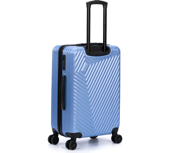 Чемодан Torber Lama, синий, ABS-пластик, 43x25,5x67 см, 62 л T1919M-Blue