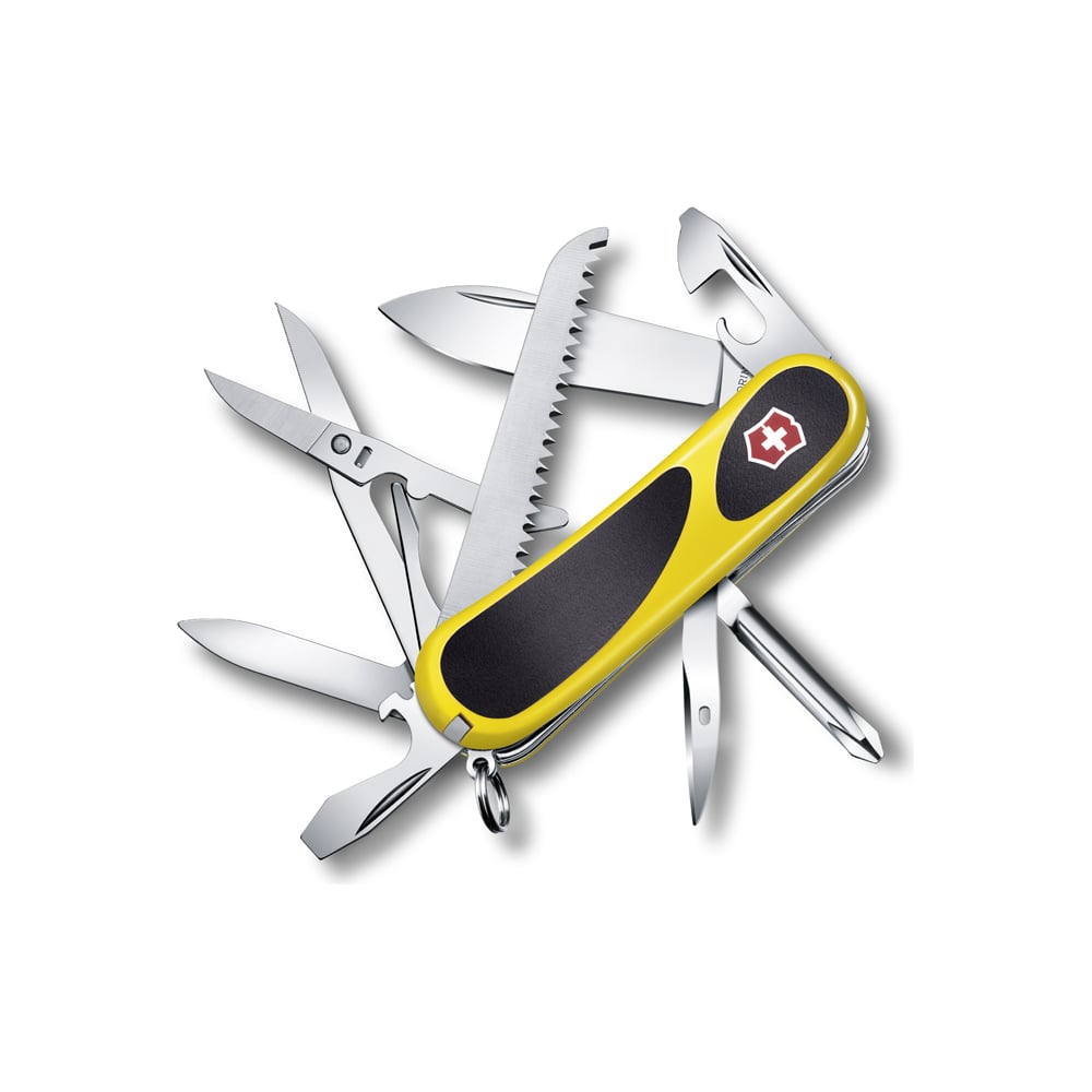 Желтый нож 85 мм 15 функций Victorinox EvoGrip 18 2.4913.C8 - выгодная ...