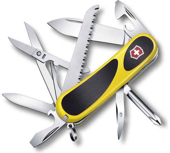 Желтый нож 85 мм 15 функций Victorinox EvoGrip 18 2.4913.C8 1