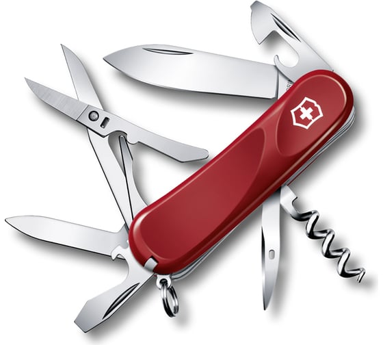 Красный нож 85 мм 14 функций Victorinox Evolution 14 2.3903.E