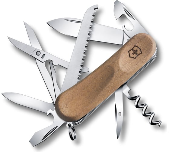 Нож 85 мм 13 функций дерево Victorinox EvoWood 17 2.3911.63