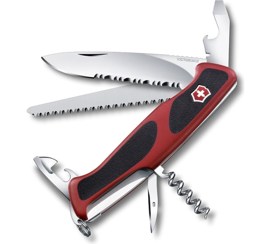 Красный нож 130 мм 12 функций Victorinox RangerGrip 155 0.9563.WC 1