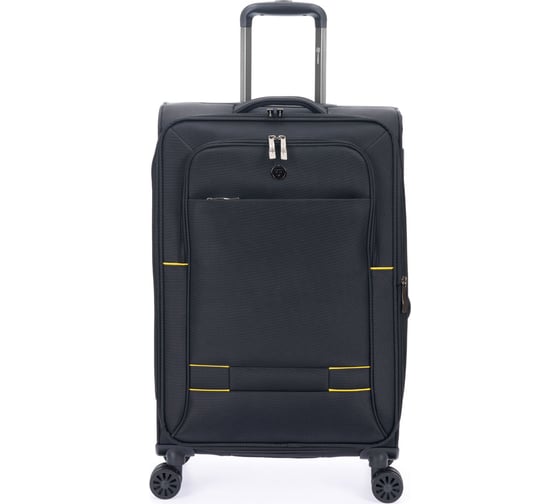 Чемодан Torber Brosno, черный, нейлон 600D, 48x30x78 см, 85 л T1901L-Black