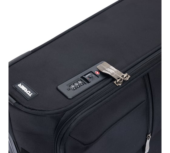 Чемодан Torber Brosno, черный, нейлон 600D, 48x30x78 см, 85 л T1901L-Black