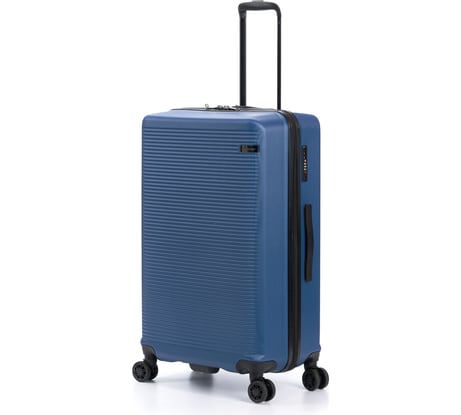 Чемодан Torber Caspian, темно-синий, ABS-пластик, 49x29x78 см, 96 л T2055L-Navi