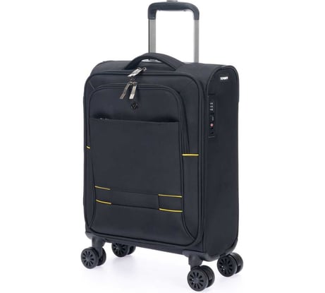Чемодан Torber Brosno, черный, нейлон 600D, 36.5x20x54 см, 32 л T1901S-Black
