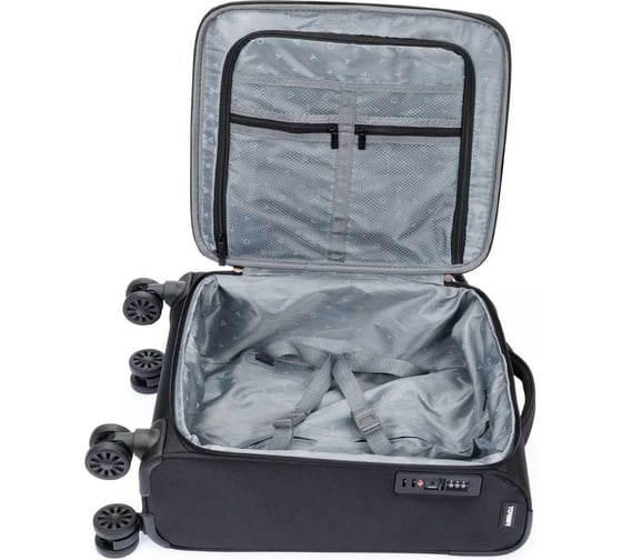 Чемодан Torber Brosno, черный, нейлон 600D, 36.5x20x54 см, 32 л T1901S-Black