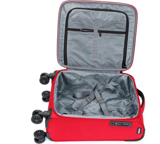Чемодан Torber Brosno, красный, нейлон 600D, 36.5x20x54 см, 32 л T1901S-Red