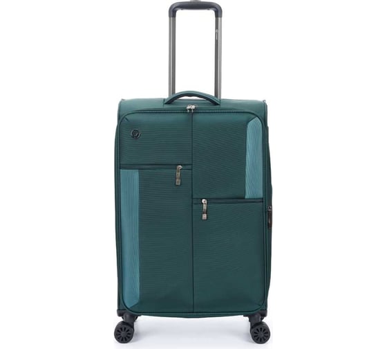 Чемодан Torber Seyd, темно-зеленый, нейлон 600D, 43.5x25x68 см, 56 л T2021M-Green