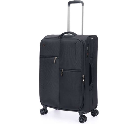 Чемодан Torber Seyd, черный, нейлон 600D, 48x26.5x78 см, 85 л T2021L-Black