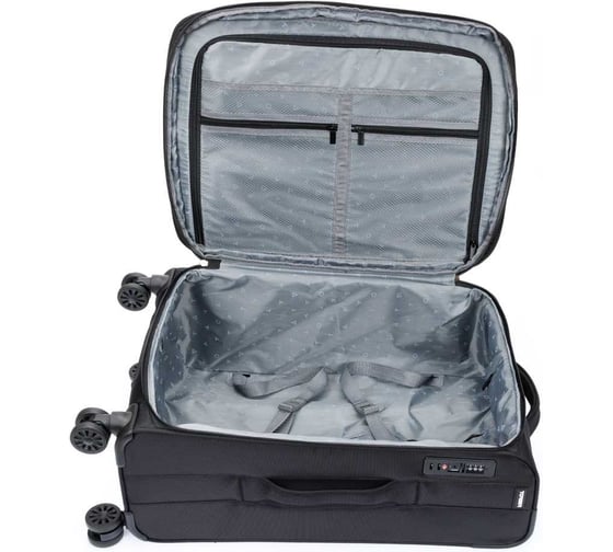 Чемодан Torber Seyd, черный, нейлон 600D, 48x26.5x78 см, 85 л T2021L-Black