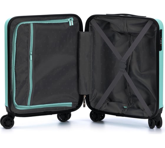 Чемодан Torber Caspian, светло-зеленый, ABS-пластик, 38x20x54 см, 35 л T2055S-Green