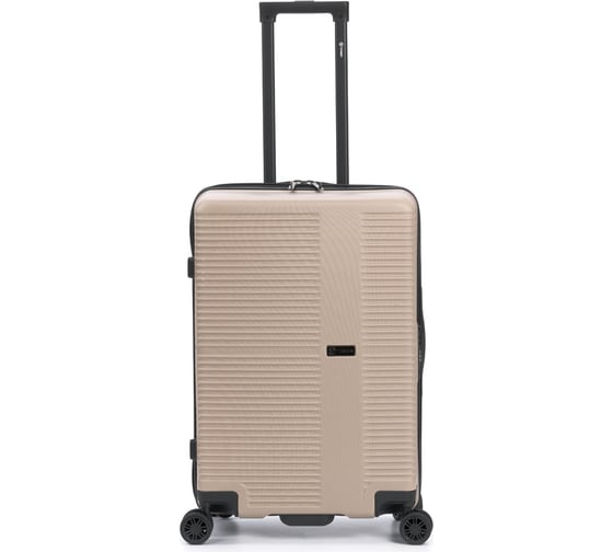Чемодан Torber Elton, песочный, ABS-пластик, 41x28x68 см, 64 л T2056M-Sand
