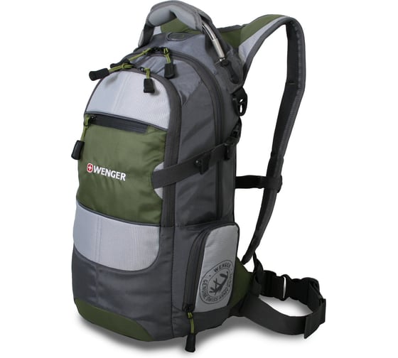 Рюкзак Wenger NARROW HIKING PACK серый/серебристый/зеленый 13024415