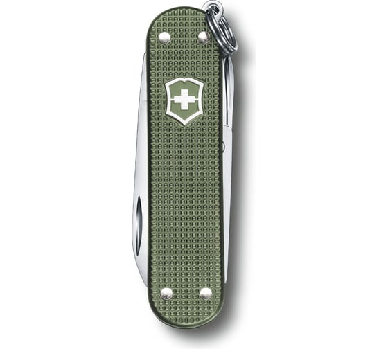 Нож-брелок VICTORINOX Classic Alox 58 мм, 5 функций, зелёный 0.6221.L17