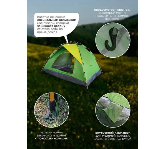 Кемпинговая двухместная палатка Forcekraft 200x150x125см FK-CAMP-1