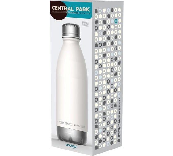 Термобутылка Asobu Central park travel bottle 0.51 л, белая/серебристая SBV17 white-silver