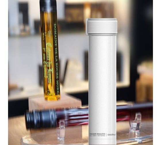 Термобутылка Asobu Skinny mini water bottle 0.23 л, белая SBV20 white