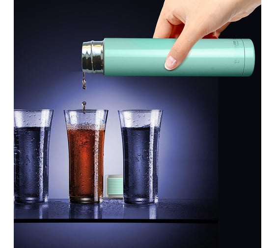 Термобутылка Asobu Skinny mini water bottle 0.23 л, бирюзовая SBV20 teal