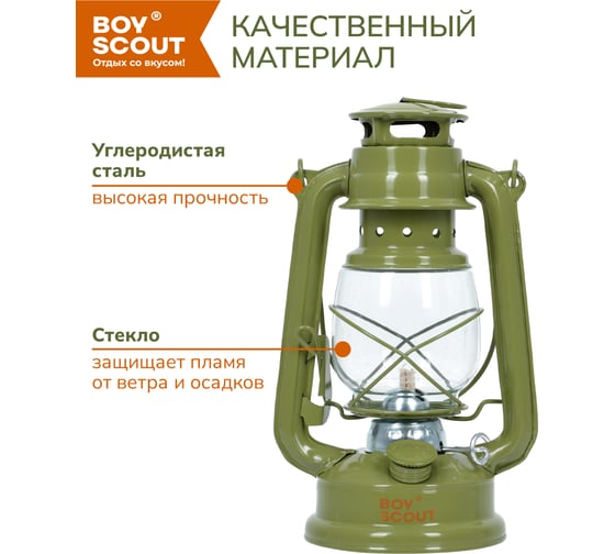 Мультитопливная лампа BOYSCOUT Летучая мышь 24.5см 61152