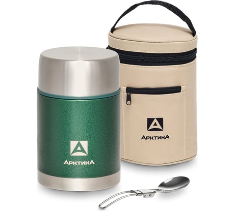 Термос для еды Арктика с супер-широким горлом, 0.8 л, зеленый 306-800A-GN