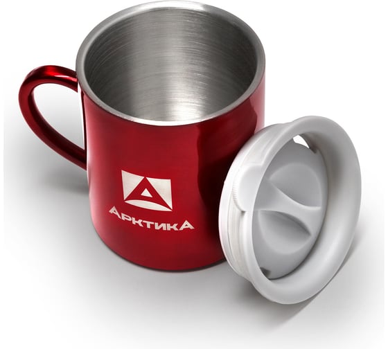 Невакуумная термокружка Арктика 0.2 л, красная 802-200-RD