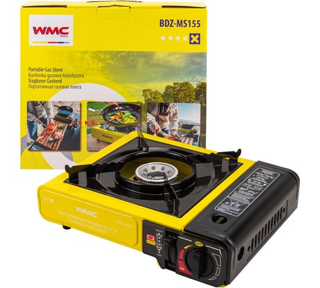 Плита газовая портативная WMC TOOLS 2.5 кВт, расход газа 160 г/ч WMC-BDZ-MS155(50534)
