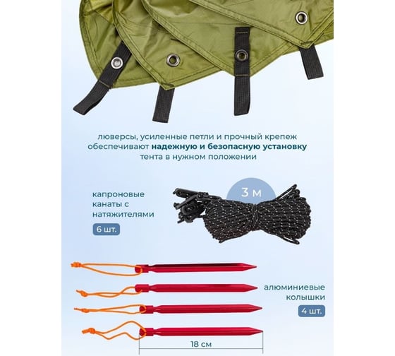 Туристический тент WMC TOOLS 360x280см WMC-TLT-034(54882)