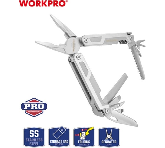 Мультитул 15в1 WORKPRO WP382002