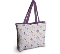 Женская спортивная пляжная сумка JOYARTY Звезды морские, текстильная, на молнии, 49x36 см bsz_423852