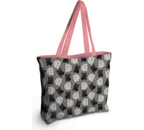 Женская спортивная пляжная сумка JOYARTY Игривый котик, текстильная, на молнии, 49x36 см bsz_423745