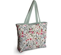 Женская спортивная пляжная сумка JOYARTY Полевые цветы, текстильная, на молнии, 49x36 см bsz_43913