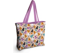 Женская спортивная пляжная сумка JOYARTY Сходка котов, текстильная, на молнии, 49x36 см bsz_423855