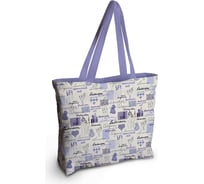 Женская спортивная пляжная сумка JOYARTY Фиолетовое настроение, текстильная, на молнии, 49x36 см bsz_423746