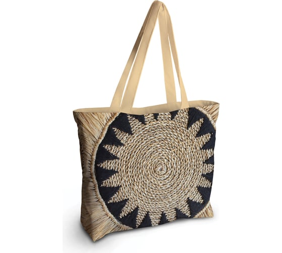 Женская спортивная пляжная сумка JOYARTY Соломенное покрывало, текстильная, на молнии, 49x36 см bsz_413990 1