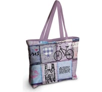 Женская спортивная пляжная сумка JOYARTY Париж, текстильная, на молнии, 49x36 см bsz_423853