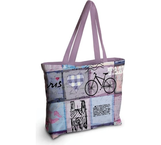 Женская спортивная пляжная сумка JOYARTY Париж, текстильная, на молнии, 49x36 см bsz_423853 1