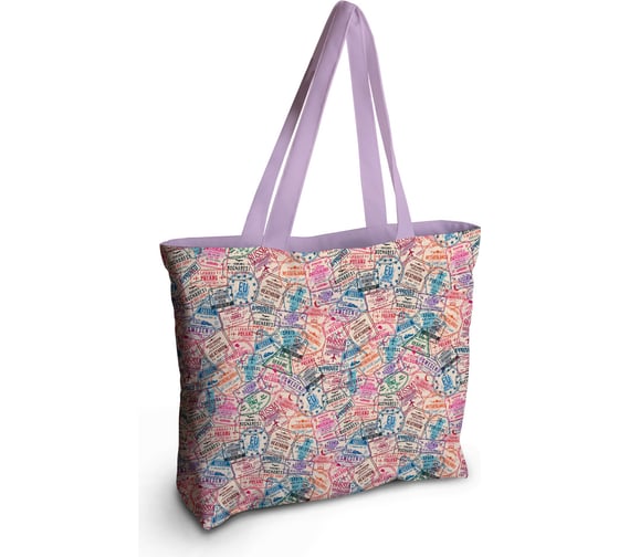 Женская спортивная пляжная сумка JOYARTY Марки, текстильная, на молнии, 49x36 см bsz_423848 1