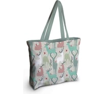 Женская спортивная пляжная сумка JOYARTY Стая оленей, текстильная, на молнии, 49x36 см bsz_423747