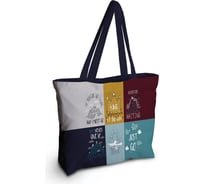 Женская спортивная пляжная сумка JOYARTY Никогда не сдавайся, текстильная, на молнии, 49x36 см bsz_19184