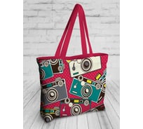 Женская спортивная пляжная сумка JOYARTY Винтажный фотоаппарат, текстильная, на молнии, 49x36 см bsz_423749